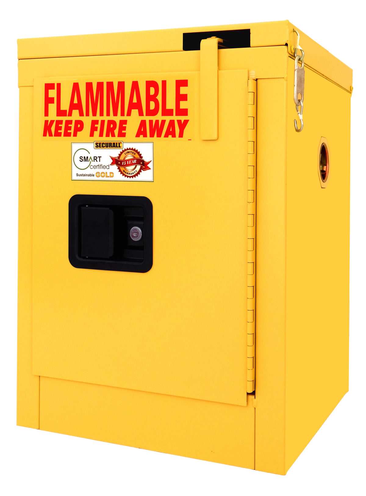 Securall A302 4 gallon flammable safety cabinet, self-closing safe-t-door