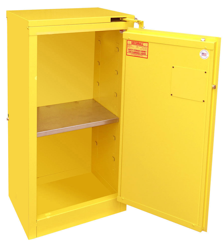 Securall A310 16 gallon flammable safety cabinet, self-closing safe-t-door
