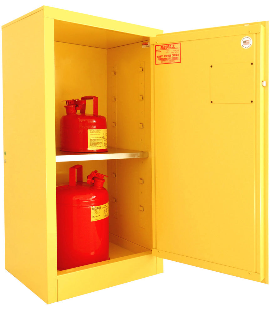 Securall A110 16 gallon flammable safety cabinet, manual close