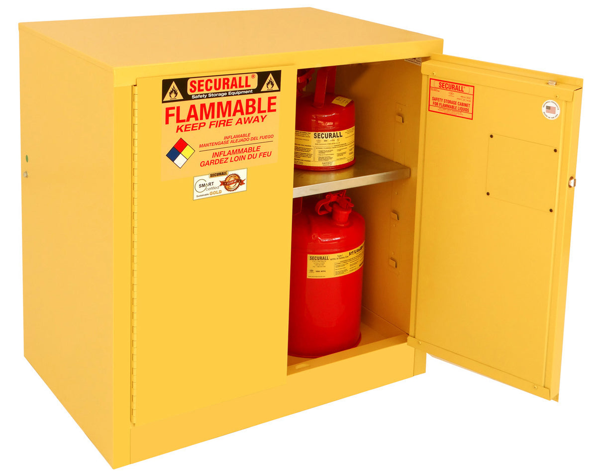 Securall A131 30 gallon flammable safety cabinet (36" wide), manual close