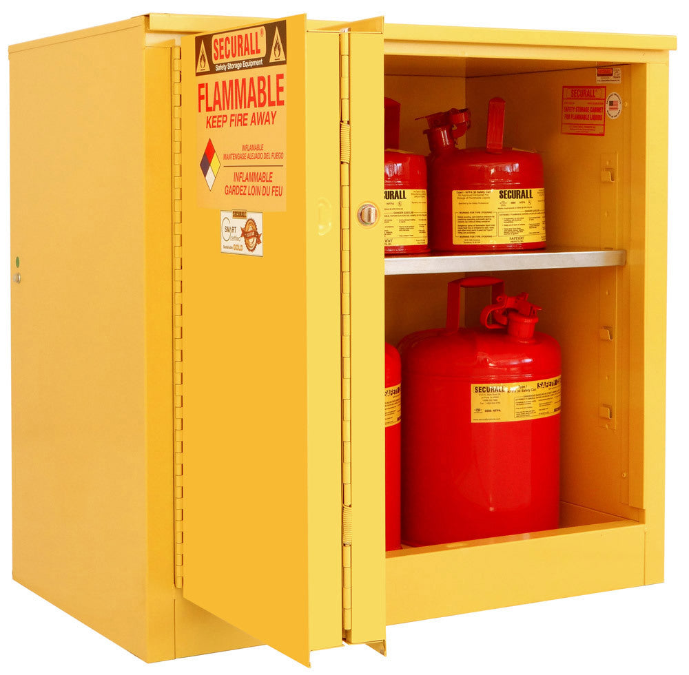 Securall A231 30 gallon flammable safety cabinet (36" wide), self-closing sliding door