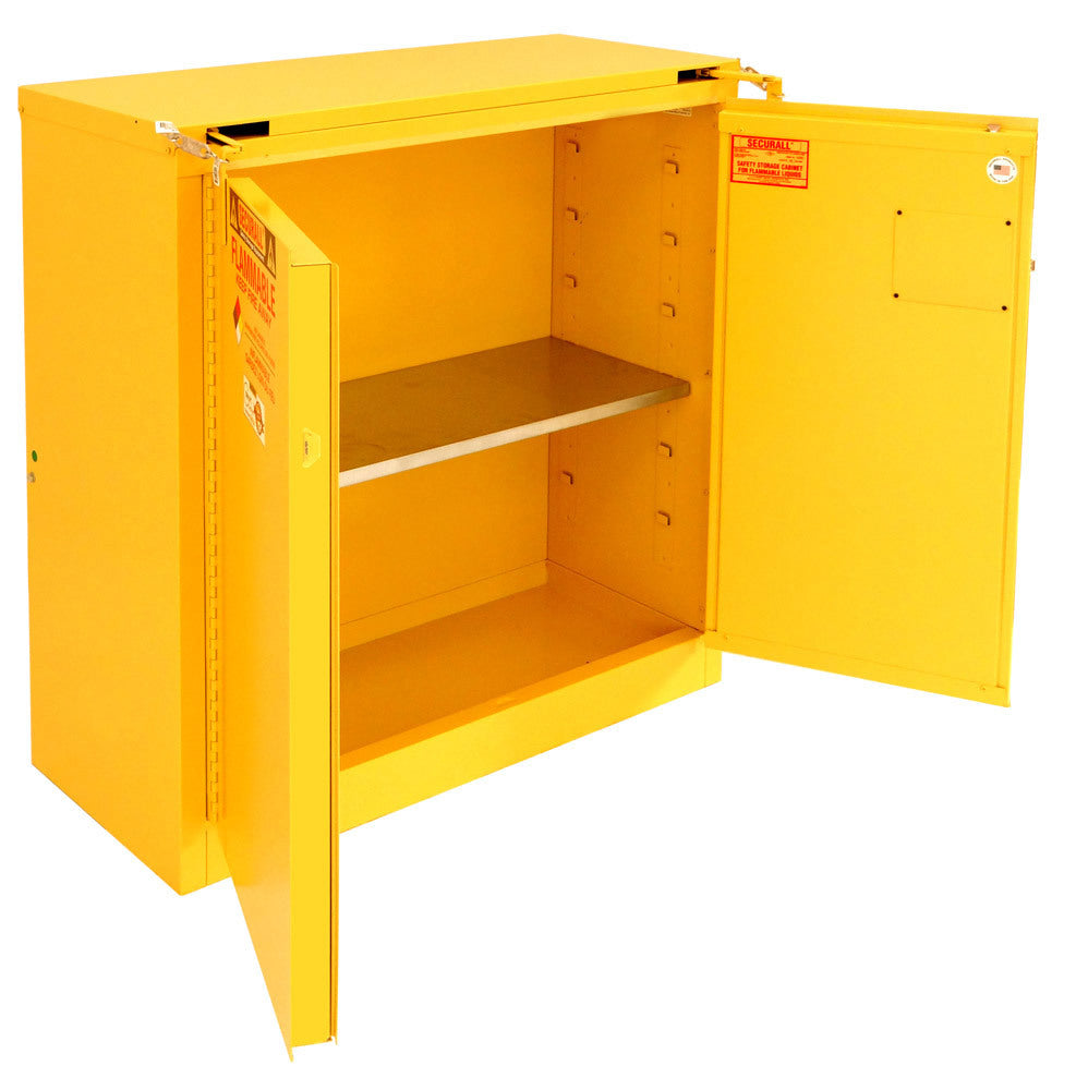 Securall A330 30 gallon flammable safety cabinet, self-closing safe-t-door