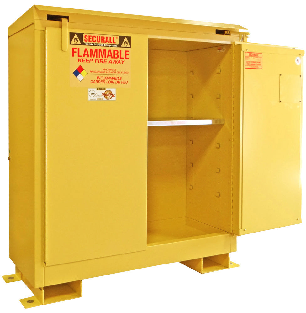 Securall A330WP1 30 gallon outdoor weatherproof flammable safety cabinet, self-closing safe-t-door