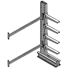 Heavy Duty Single-Sided Cantilever Rack Add-On Kit 12' – 1,000 lb per Arm | AU12