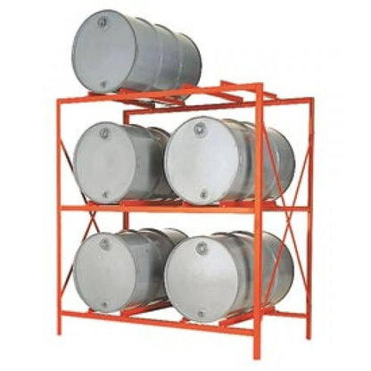 Drum Storage Rack – 6-Drum, 3-Level, 4,800 lb | DR6-3H