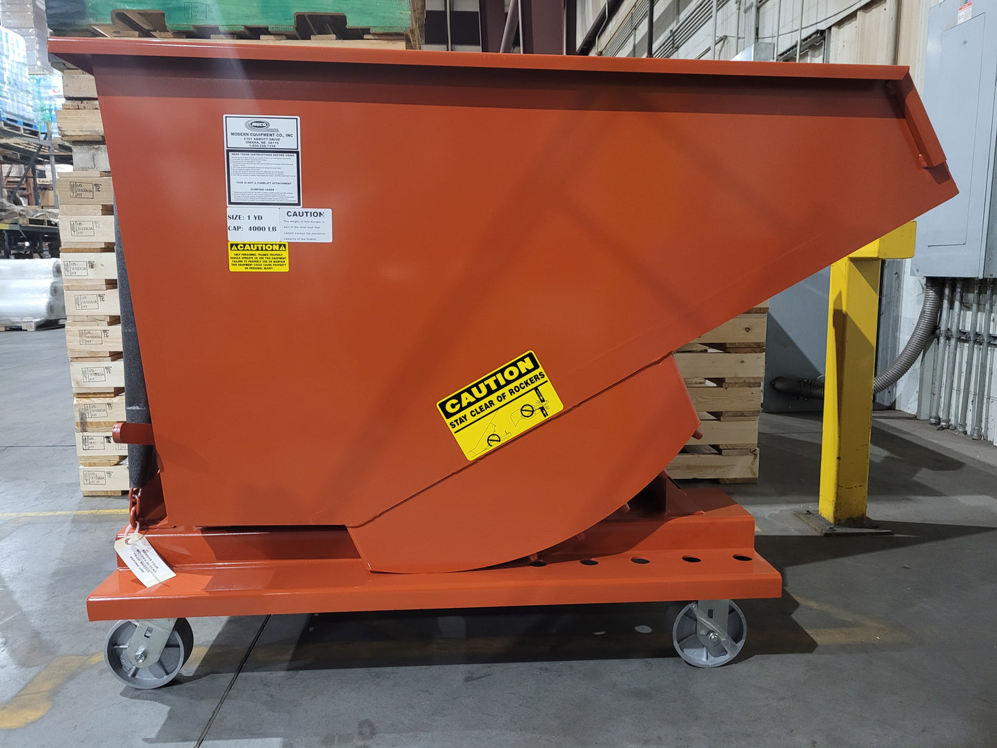 MECO Extra Heavy Duty Self-Dumping Hopper — 1/3 Cu. Yd. | SDHX033