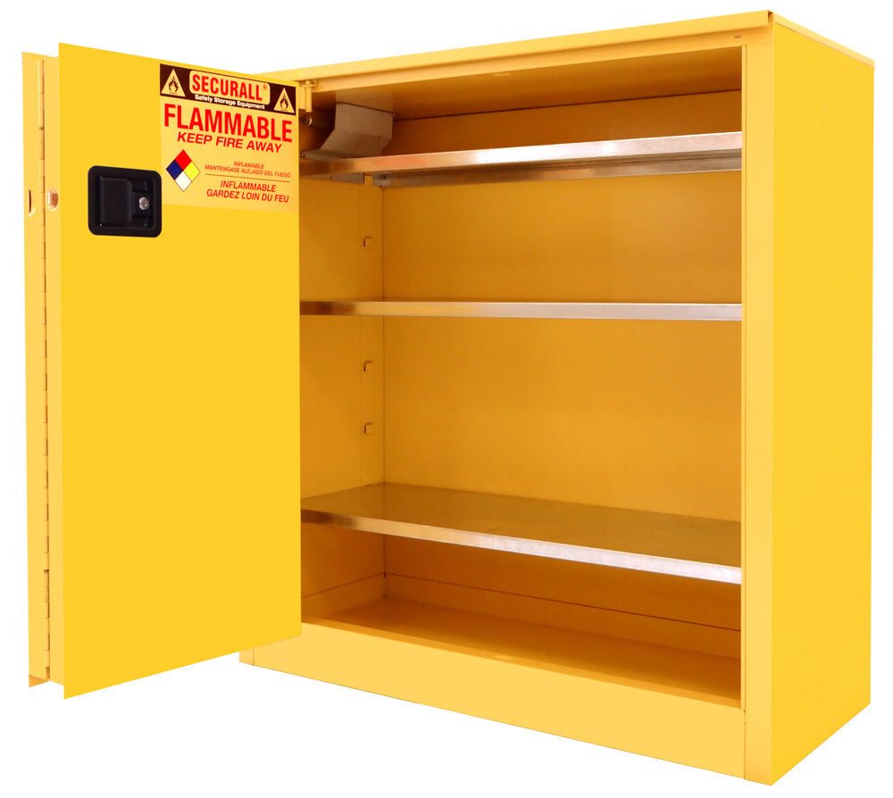 Securall P240 40 gallon paint & ink flammable safety cabinet, self-closing sliding door