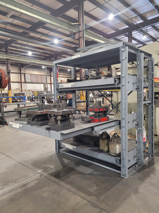 Roll-Out Shelf Rack 48" Wide 72" High – 3 Shelves | RSR436-3 / RSR446-3