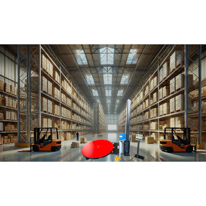 Turntable Pallet Wrapping Machine with Built-in Scale – 3,500 lb | SL-7100-W60