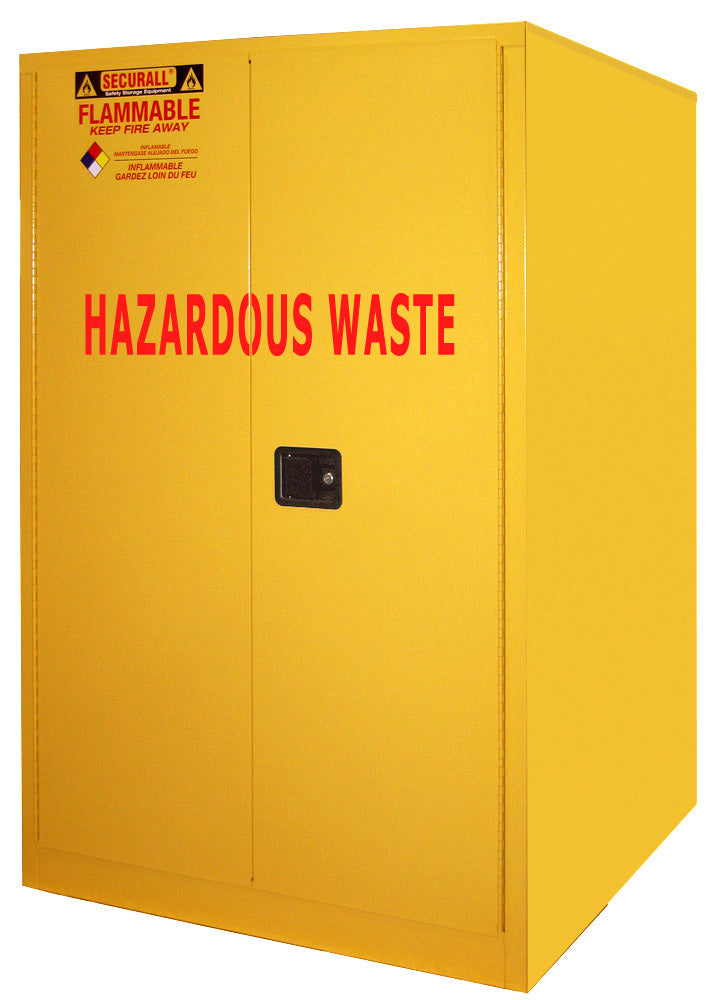 Securall 75 Gallon Hazardous Waste Drum Safety Cabinet, model W1075, manual close