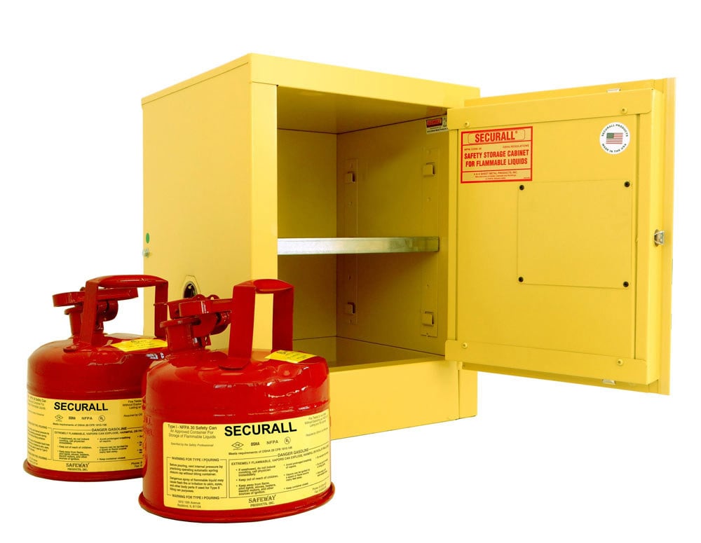Securall A102 4 gallon flammable safety cabinet, manual close