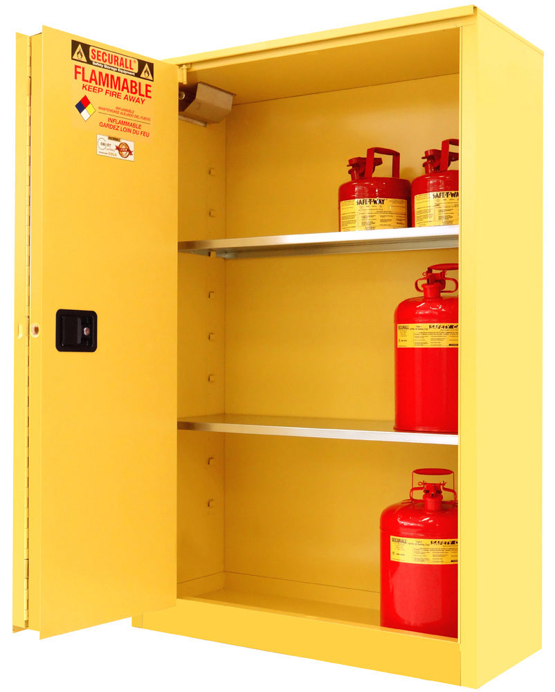 Securall A245 45 gallon flammable safety cabinet, self-closing sliding door