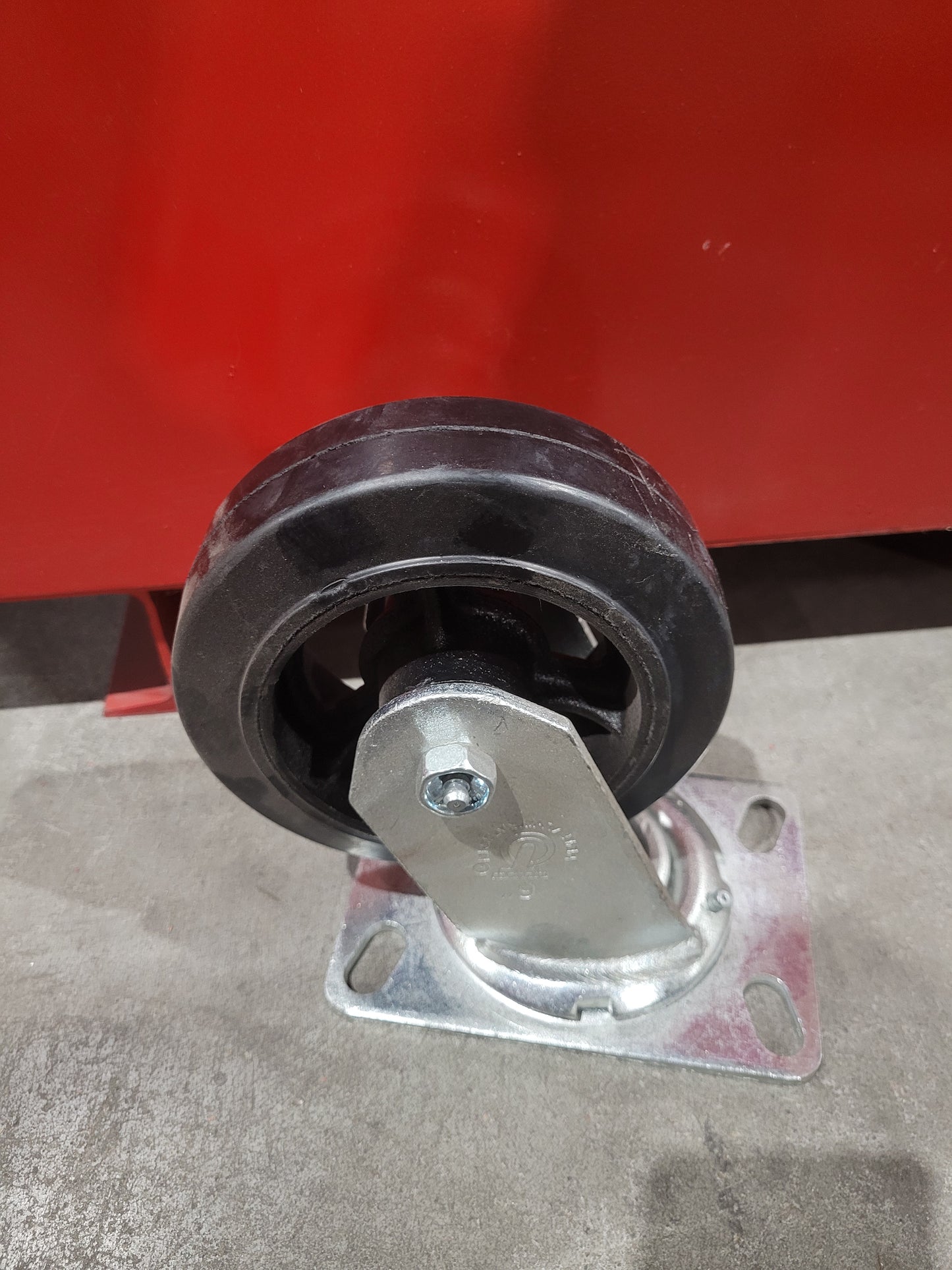 Self-Dumping Hopper Caster Kit | Mold-On Rubber | 6" & 8" Sets of 4