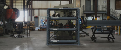 Roll-Out Shelf Rack 36" Wide 72" High – 3 Shelves | RSR336-3 / RSR346-3